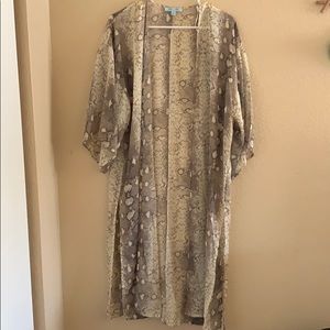 Snake print kimono